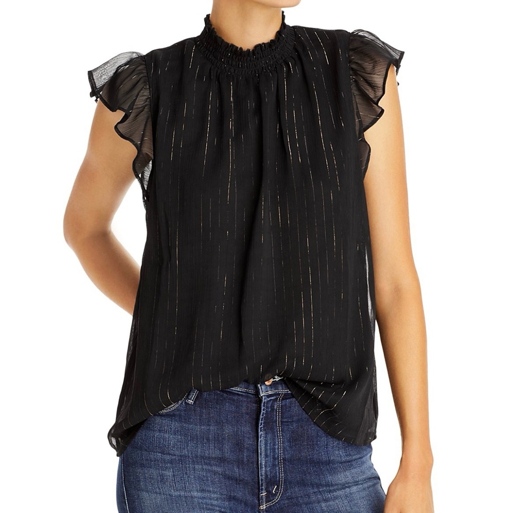 Aqua mock neck top S